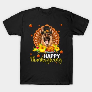 Happy Thanksgiving German Shepherd Turkey T-Shirt